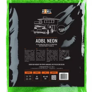 ADBL NEON ZESTAW MIKROFIBR BEZ OBSZYCIA, 40X40CM 10SZT Bezpieczna płatność