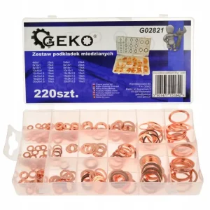 Zwrot pieniędzy GEKO G02821 ZESTAW PODKŁADEK MIEDZIANYCH 220szt.
