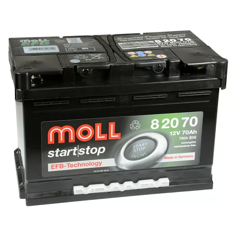 MOLL START/STOP EFB 12V 70Ah 760A Rabat