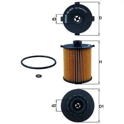 Oryginalny OX1075D FILTR OLEJU