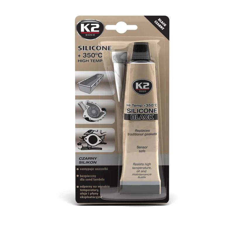 Zamów teraz K2 SILIKON CZARNY 85G 350C