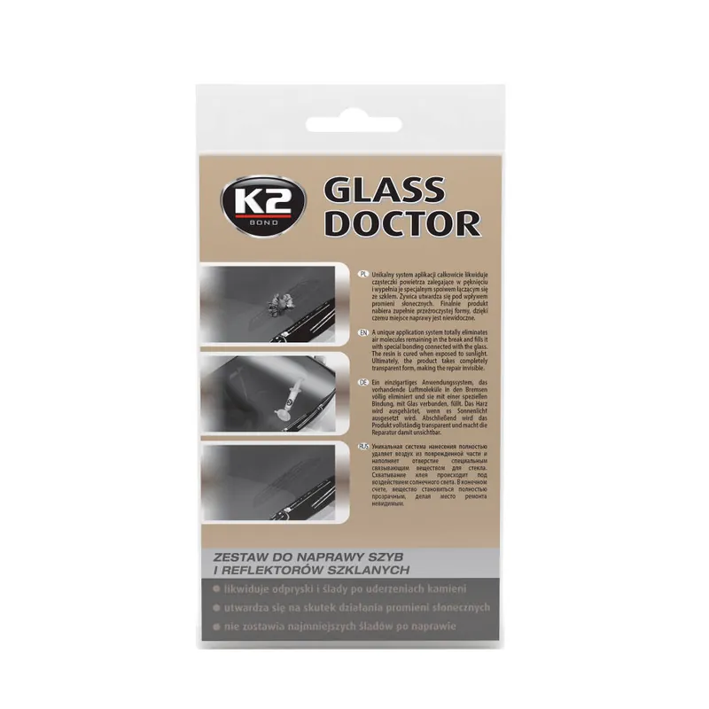 K2 GLASS DOCTOR PREPARAT DO NAPRAWY SZKŁA 80ML Darmowa dostawa