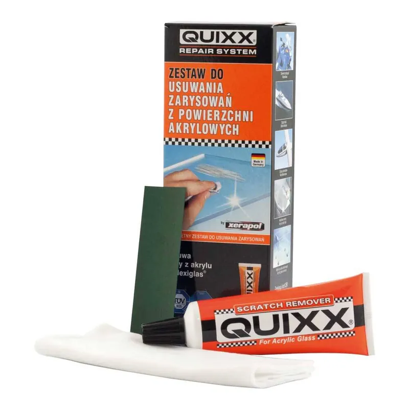 QUIXX ZESTAW DO USUWANIA ZARYSOWAŃ Z POWIERZCHNI AKRYLOWYCH Nowość