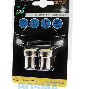 Premium ŻARÓWKA 12V 4XLED SMD5050 BA15S BIAŁA 6000K 2 SZT. BOSMA 3048