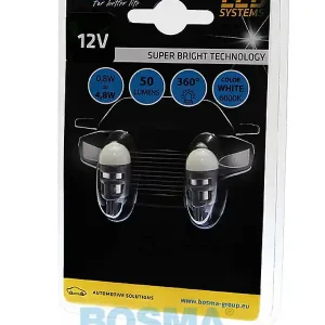 Darmowa dostawa ŻARÓWKA 12V 2XLED SMD5630 T10 BIAŁA 6000K 2 SZT. BOSMA 4069