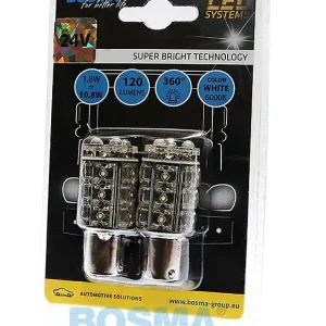 Szybka dostawa ŻARÓWKA 24V 18XLED FLUX BA15S BIAŁA 6000K BOSMA 3017