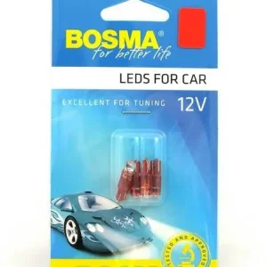 ŻARÓWKA 12V 1XLED STANDARD T05 CZERWONA WIDE VIEWING 4 SZT. Popularny