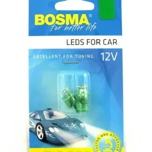 ŻARÓWKA 12V 1XLED STANDARD T10 ZIELONA WIDE VIEWING 2 SZT. Wyprzedaż