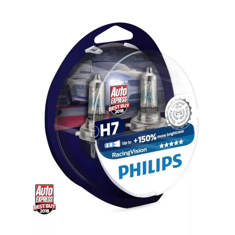 Tani ŻARÓWKA H7 12V RACING VISION +150% 2 SZT.PHILIPS