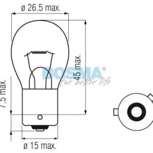 Oferta limitowana ŻARÓWKA 24V 21W PY21W BAU15S AMBER BOSMA 3493