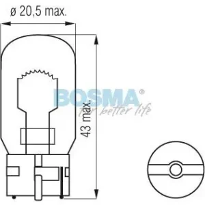 Szybka dostawa ŻARÓWKA 12V 21W WY21W T20D AMBER BOSMA 6104