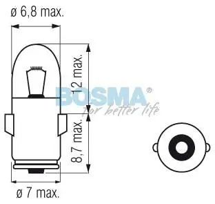 ŻARÓWKA 12V 2W BA7S BOSMA 1840 Zamów teraz