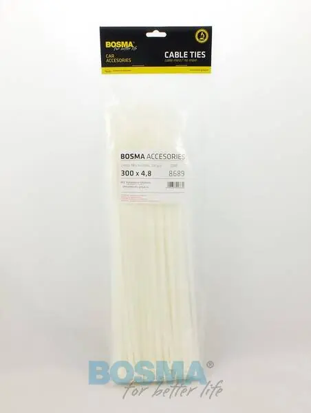 OPASKA KABLOWA 300X4.8 BIAŁA 100 SZT. Autentyczny