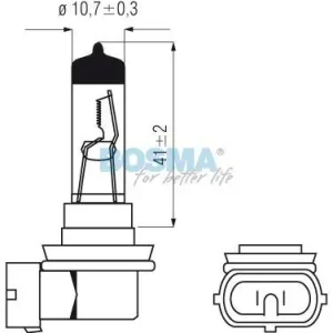 Tylko dziś ŻARÓWKA 12V 55W H11 PGJ19-2 BOSMA 5404