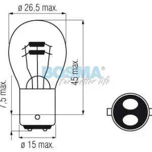 Darmowa dostawa ŻARÓWKA 12V 21/5W P21/5W BAY15D LONG LIFE BOSMA
