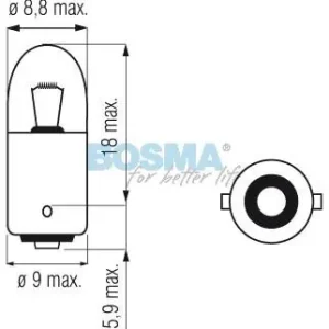 ŻARÓWKA 12V 2W BA9S BOSMA 1871 Kup teraz