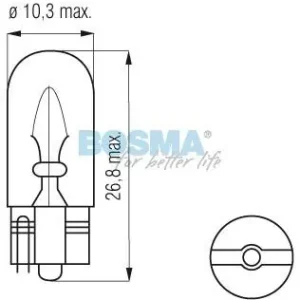 Darmowa dostawa ŻARÓWKA 12V 5W W5W T10 BOSMA 6098