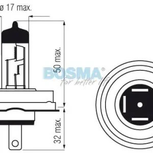Promocja ŻARÓWKA 24V H4 100/90W P45T SPECIAL BOSMA 0560