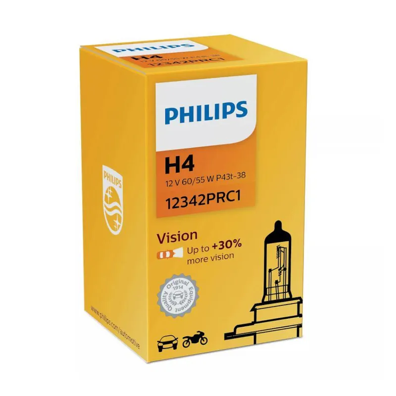 ŻARÓWKA H4 12V 60/55W VISION P43T PHILIPS Wyprzedaż