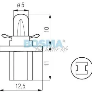 ŻARÓWKA 24V 1,2W B8,5D BOSMA 0973 Nowość
