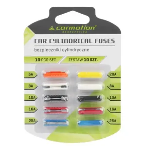 BEZPIECZNIKI CYLINDRYCZNE KOMPLET 10 SZT. Ekspresowa dostawa