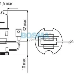 Autentyczny ŻARÓWKA 12V 55W H3 PK22S BOSMA 1260