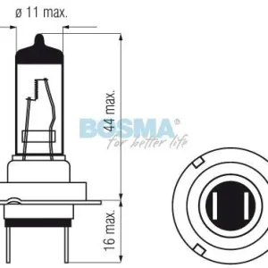 Rabat ŻARÓWKI SUPER WHITE 12V 55W H7 PX26D (TWIN BOX) BOSMA