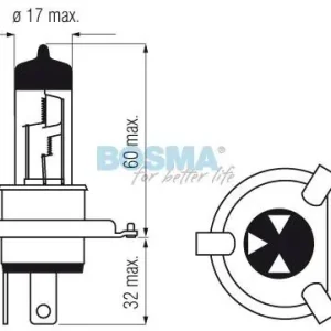 ŻARÓWKI BLUE LASER 12V 60/55W H4 P43T (TWIN BOX) BOSMA Kup teraz