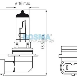 ŻARÓWKA 12V 51W HB4 9006 P22D BOSMA 1147 Wysoka jakość