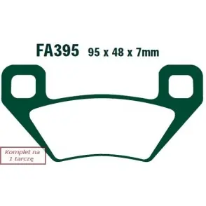 Wysoka jakość EBC KLOCKI HAMULCOWE MOTO EBCFA395R ARCTIC CAT (ATV) 1000 GT (11-12)