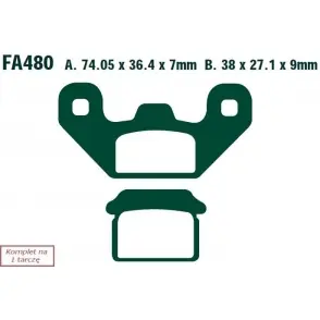 Tylko dziś EBC Klocki Hamulcowe Motocyklowe EBCFA480 LIFAN LF 125 OFF ROAD (07)